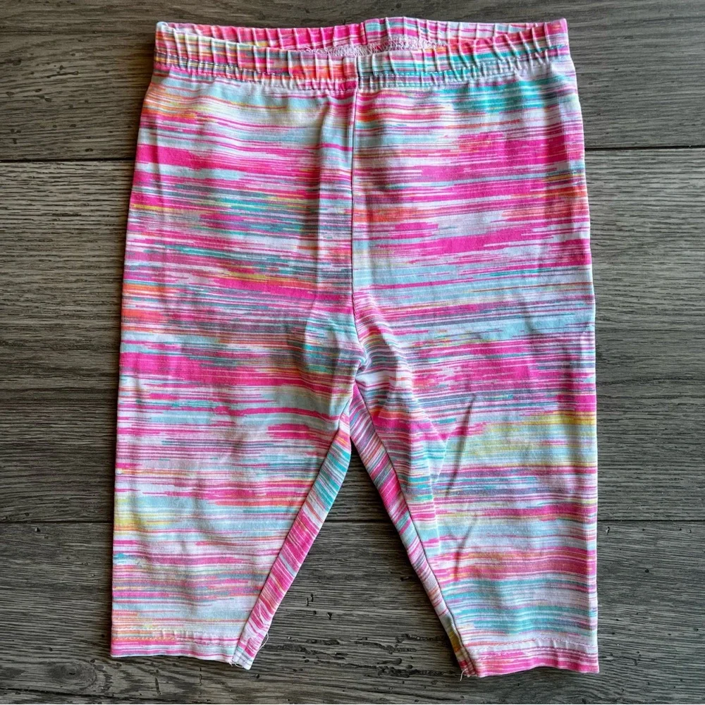 Carter’s Toddler Girl Striped Multi Rainbow Colored Leggings 24 Months